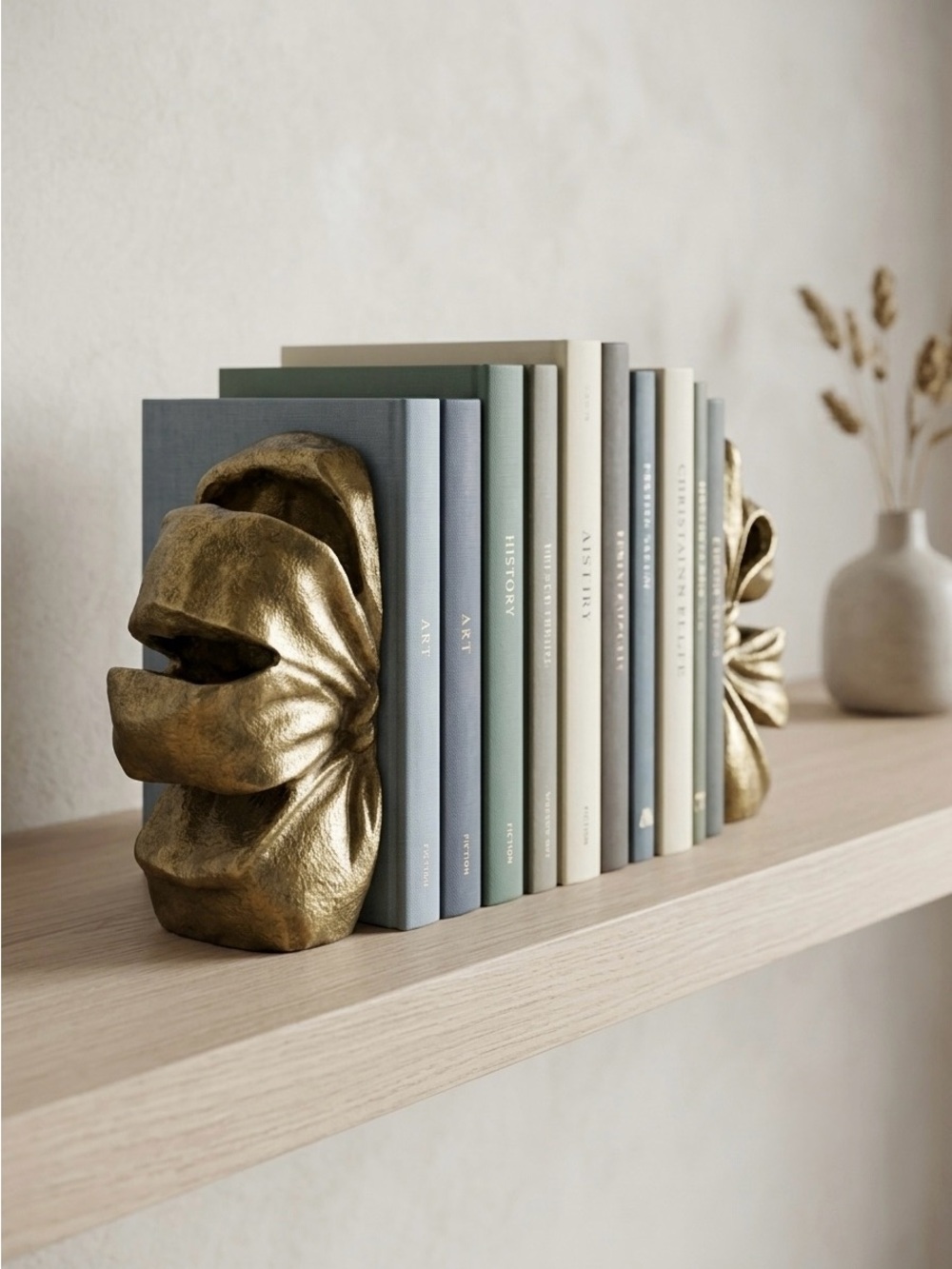 2pc Gold Metal Bow Bookends - THRESHOLD designed with STUDIO MCGEE - Picture 2 of 5